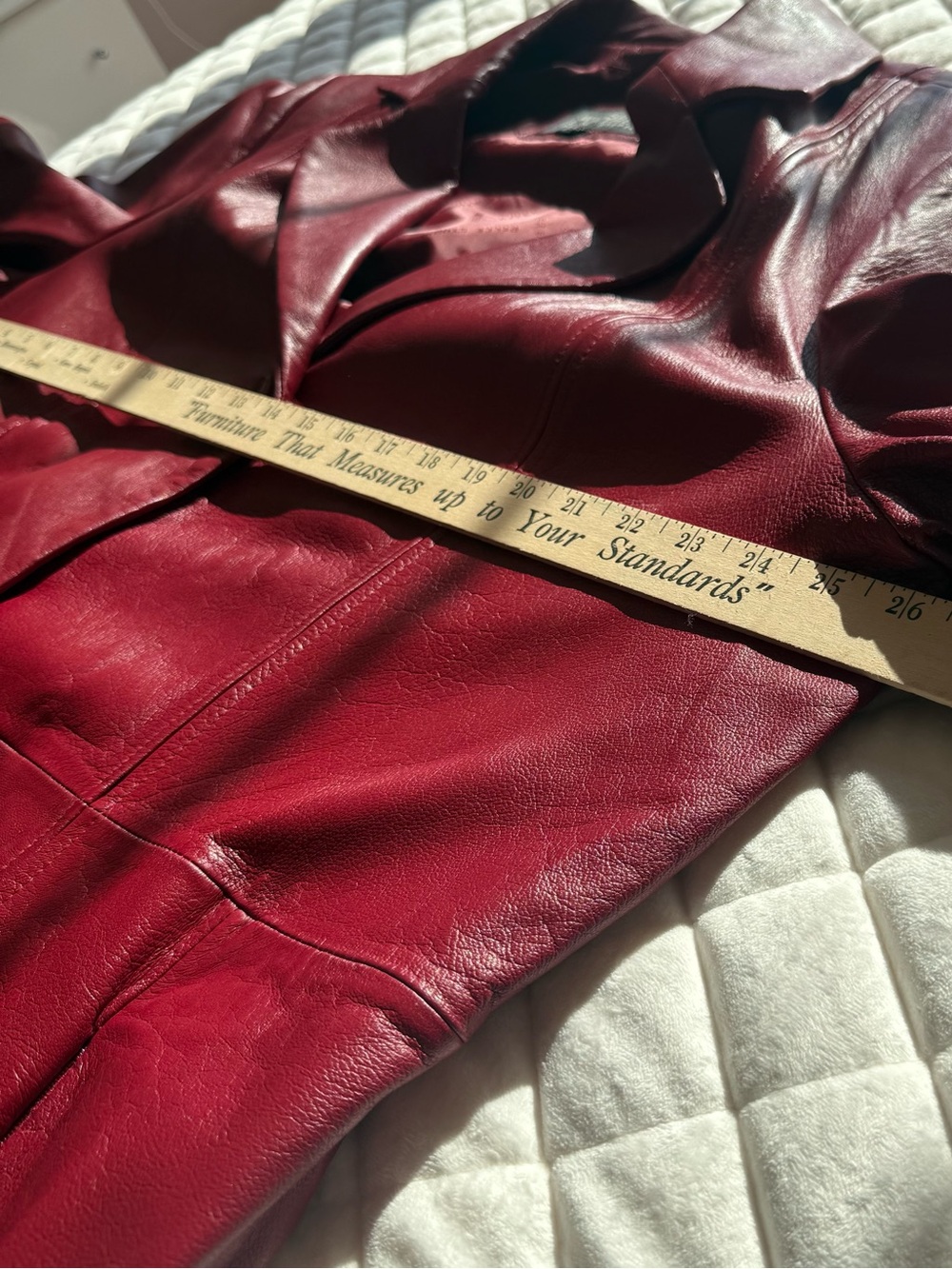Vintage Wilsons Leather Pelle Studio Red Leather Blazer Jacket Coat Size 3X - Picture 9 of 11